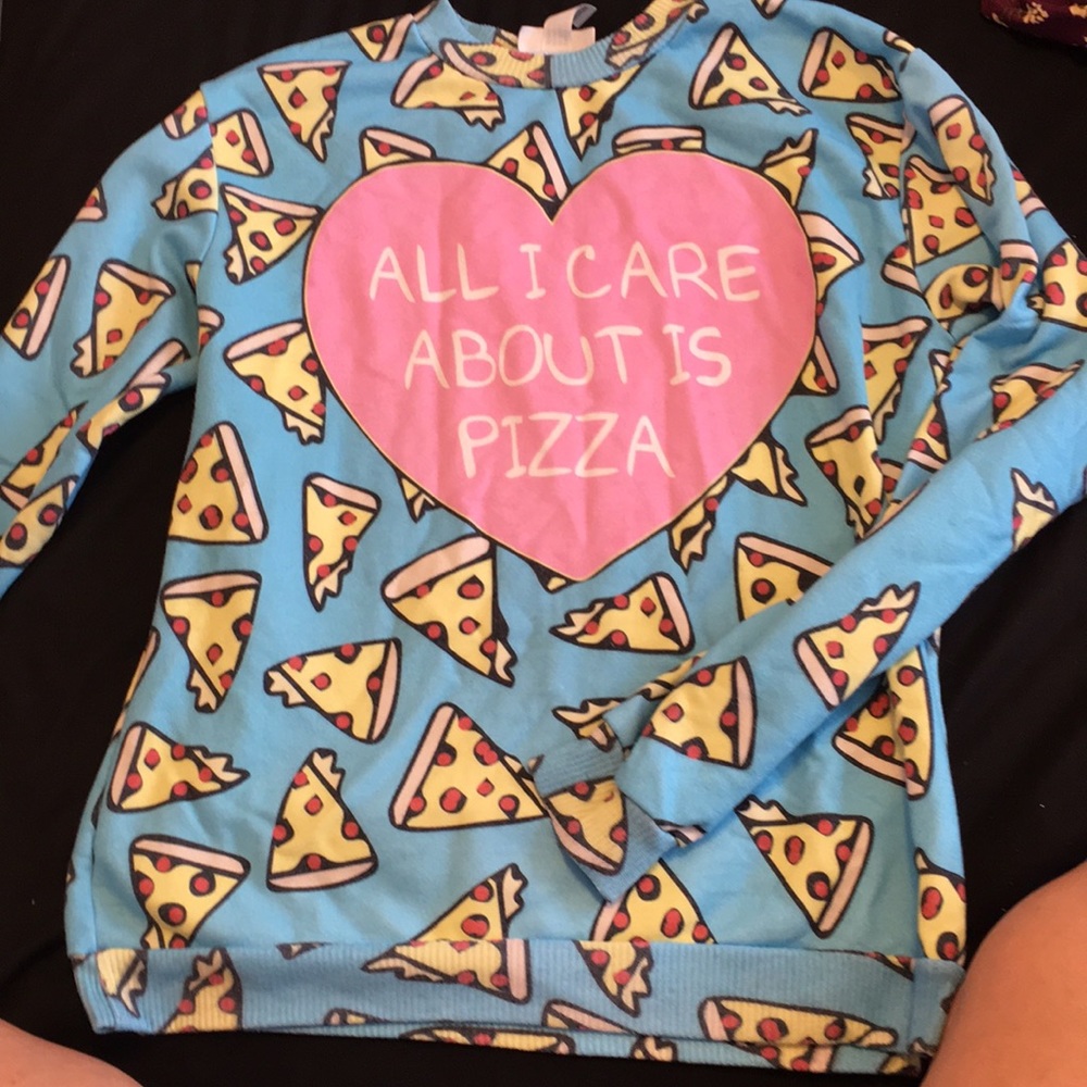 All I Care About is Pizza crewneck sweater